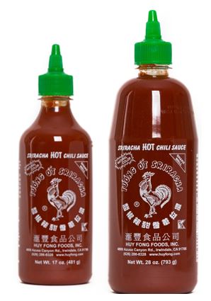 Sriracha Hot Chilli Sauce 17oz and 28oz