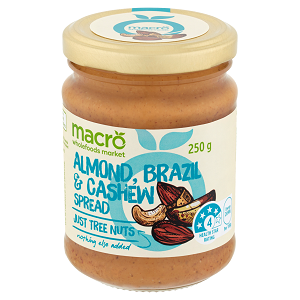 Woolworths Macro Natural Almond, Brazil & Cashew Spread 250g